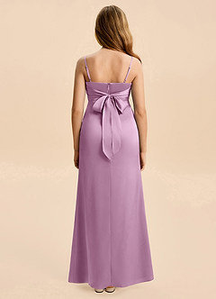 Azazie Christen Junior Robe Fourreau en Satin extensible Plissée Glycine image5