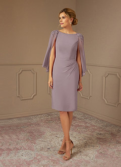 Azazie Carmela Mother of the Bride Dresses Dusk Sheath Lace Chiffon Dress image6