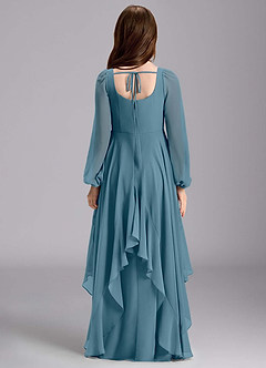 Azazie Clara Junior Vestido de Bermudas de Gasa de Corte en A con Blusón image2