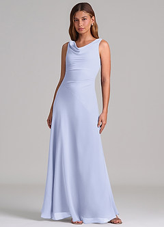 Azazie Nerine Bridesmaid Dresses Lavender A-Line Pleated Chiffon Dress image3