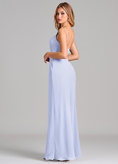 Azazie Tianna Suknie dla druhen Osłona Szyfon Do ziemi Sukienka image5