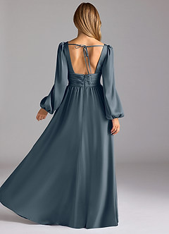 Azazie Norah Bridesmaid Dresses Twilight A-Line Stretch Satin Dress image2