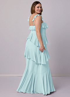 Barbie ♥ Azazie Bridesmaid Dresses Sea Glass A-Line Sweetheart Neckline Chiffon Dress image10