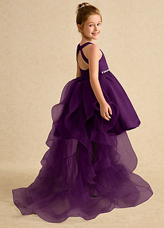 Azazie Julietta Robe Demoiselle D'honneur Fillette Robe Princesse en Tulle Convertible Grain De Raisin image6