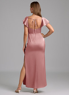 Azazie Demia 신부 들러리 드레스 쉬스 스윗하트 네크라인 스트레치 새틴 발목 길이 드레스 image6