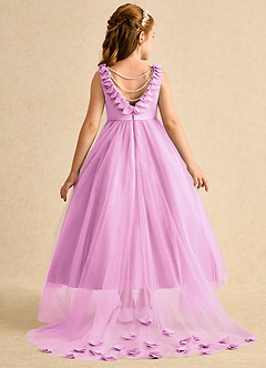 Azazie Lorita Flower Girl Dresses Candy Pink A-Line Beaded Tulle Dress image1