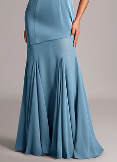 Azazie Uma Bridesmaid Dresses Steel Blue Mermaid Strapless Chiffon Convertible Dress image6