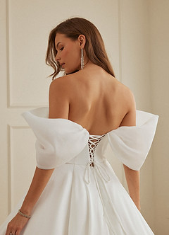 Christian Siriano Bridal for Azazie 2013 Wedding Dresses Drop Wasit Stretch Satin and Organza Ball Gown image7