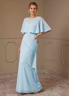 Azazie Bowie Mother of the Bride Dresses Sky Blue A-Line Chiffon Dress image1