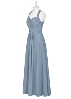 Azazie Claudia At-home Try On Dresses Dusty Rose A-Line Sweetheart Neckline Chiffon Dress image9