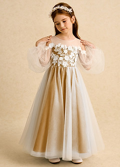 Azazie Zimi vestidos de niña de las flores Vestido de Caramelo de Tul de Princesa con Escote de Corazón image3