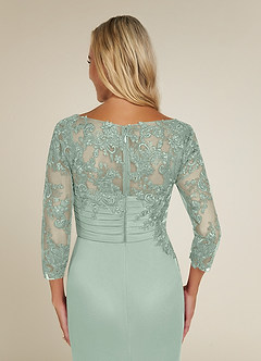 Azazie Alisondra Mother of the Bride Dresses Agave Sheath Scoop Lace Lace Dress image6