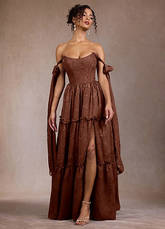 Vilma Cinnamon Brown Maxi Dress image5