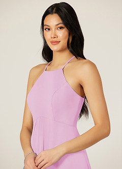 Azazie Sarah Brautjungfernkleider Empire Plissee Chiffon Kleid Bonbonrosa image6