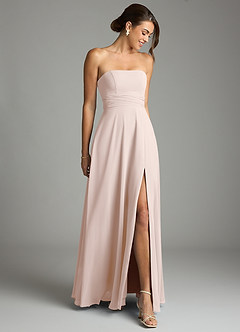 Azazie Tamira Suknie dla druhen Linia A Pofałdowany Szyfon Do ziemi Sukienka image2