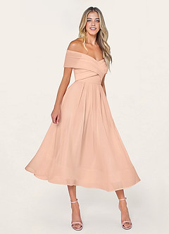 Dear To My Heart Blushing Pink Off-The-Shoulder Midi Dress image3