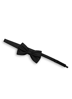 front Matte Satin Pre-Tied Bow Tie