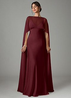 Azazie Stefania Vestidos de madrinha de casamento Vestido Cabernet de Cetim elástico de Linha A image1