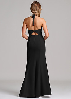 Azazie Emeria Bridesmaid Dresses Black Mermaid Sweetheart Neckline Chiffon Dress image2