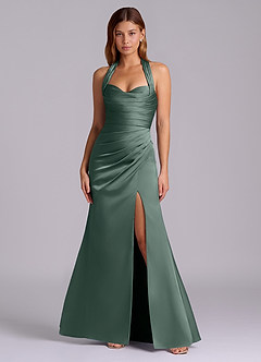 Azazie Destiny Suknie dla druhen Syrena Dekolt w kształcie serca Satyna elastyczna Do ziemi Sukienka image4