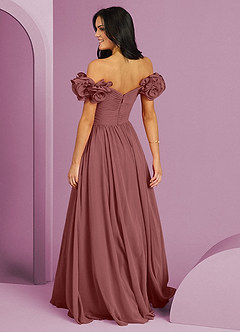 Barbie ♥ Azazie Bridesmaid Dresses Amethyst A-Line Off the Shoulder Chiffon Convertible Dress image14