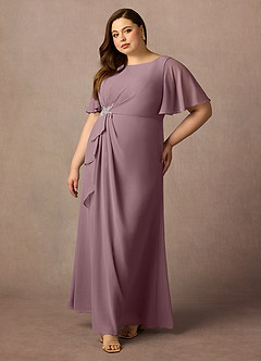Azazie Rain Mother of the Bride Dresses Dusty Rose Sheath Beaded Chiffon Dress image9