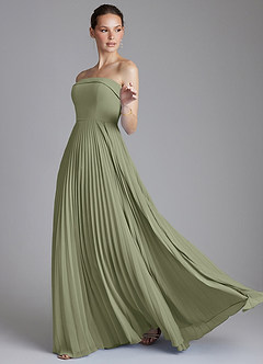 Azazie Mariana Bridesmaid Dresses Pistachio A-Line Strapless Chiffon Dress image6
