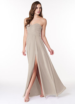 Azazie Arabella Allure Bridesmaid Dresses Frost A-Line Sweetheart Neckline Chiffon Convertible Dress image3