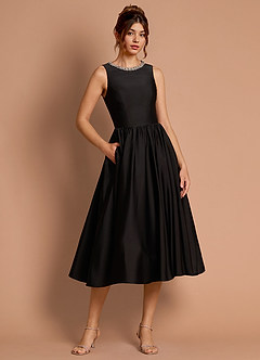 Livia Black Midi Dress image1