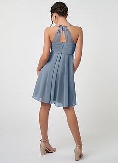 Azazie Ginny Junior A-Linie Plissee Chiffon Kleid Zwielichtviolett image2