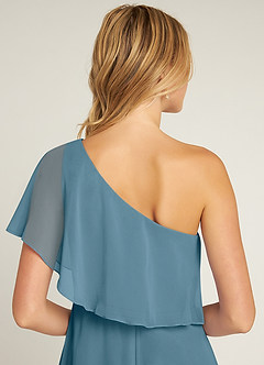 Azazie Lizzy Bridesmaid Dresses Bermuda A-Line One Shoulder Chiffon Dress image3