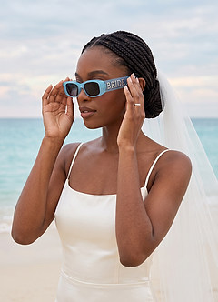 front BRIDE Letter Firkantede Fotoklare Solbriller