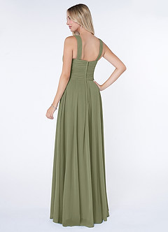Azazie Kaleigh Bridesmaid Dresses Pistachio A-Line Pleated Chiffon Dress image4