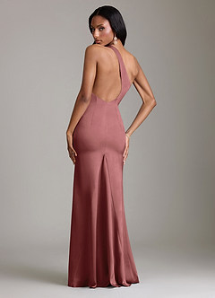 Azazie Voni Abiti da Damigella Abito Sirena in Raso Elasticizzato Monospalla Ametista image2