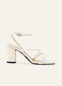 front Ankle Strap Block Heel Sandals
