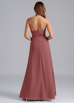 Azazie Odie Bridesmaid Dresses Amethyst A-Line Chiffon Dress image2