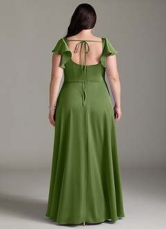 Azazie Bondi Bridesmaid Dresses Juniper A-Line Bow Stretch Satin Dress image8