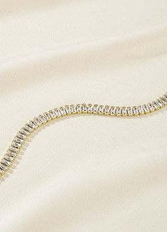 front Colored Zircon Tennis Bracelet