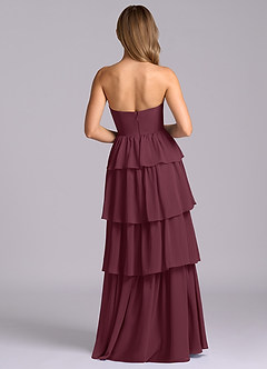 Azazie Faye Bridesmaid Dresses Cabernet A-Line Sweetheart Neckline Chiffon Dress image7