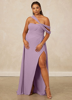 Christian Siriano Bridal for Azazie 1014 Bridesmaid Dresses Wisteria A-Line Off the Shoulder Chiffon Dress image12