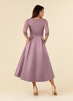 Azazie Maritza Mother of the Bride Dresses Dusty Rose A-Line Pleated Matte Satin Dress image3