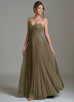 Azazie Catie Bridesmaid Dresses Willow Green A-Line Sweetheart Neckline Chiffon Dress image5