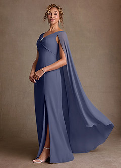 Azazie Boudica Suknie dla Matki Panny Młodej Linia A Pofałdowany Szyfon Długość podłogi Sukienka image2