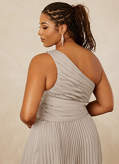 Christian Siriano Bridal for Azazie 1008 Bridesmaid Dresses Frost A-Line One Shoulder Stretch Satin Dress image15