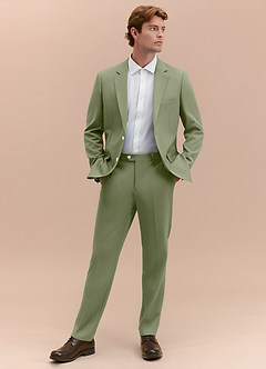 front James Pistachio Structured Stretch Suit