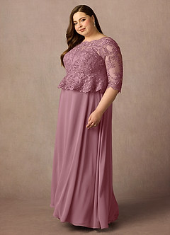 Azazie Averie Mother of the Bride Dresses Vintage Mauve A-Line Boatneck Sequins Chiffon Dress image17