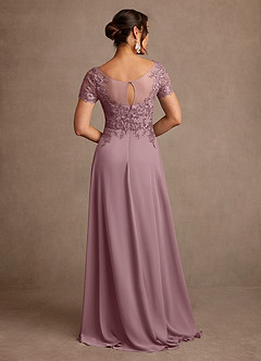 Azazie Alva Mother of the Bride Dresses Dusty Rose A-Line Lace Dress image3