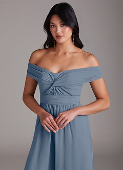 Azazie Lamara Vestidos de damas de honor Crepúsculo de Gasa de Mono Convertible con Vestidos sin tirantes image7