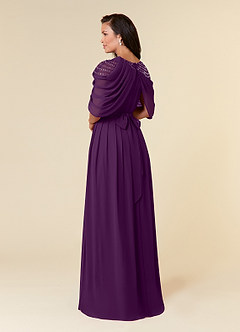 Azazie Olena Mother of the Bride Dresses Grape A-Line Sequins Chiffon Dress image4