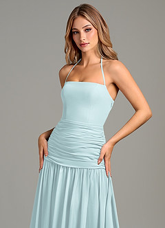 Azazie Vashti Bridesmaid Dresses Mist A-Line Chiffon Dress image6
